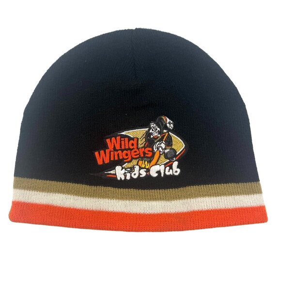Mighty Ducks of Anaheim NHL Wild Wingers Kids Club Beanie Hat Black & Orange - Picture 1 of 7